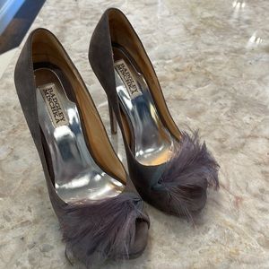 Badgley Mischke Lavender Suede Heels